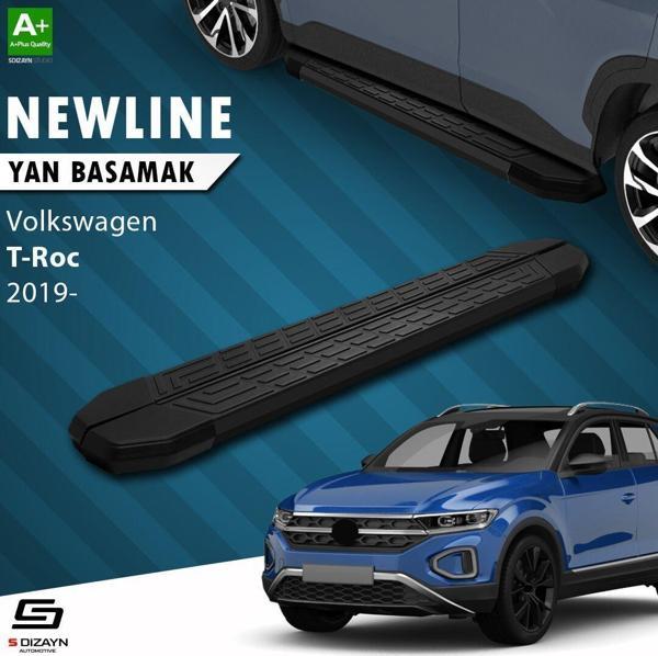 S-Dizayn VW T-Roc NewLine Siyah Yan Basamak 173 Cm 2019 Üzeri A+ Kalite - Image 1