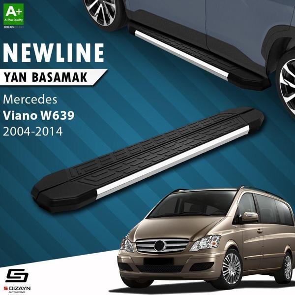 S-Dizayn Mercedes Viano W639 Kısa Şase NewLine Krom Yan Basamak 233 Cm 2004-2014 A+ Kalite - Image 1