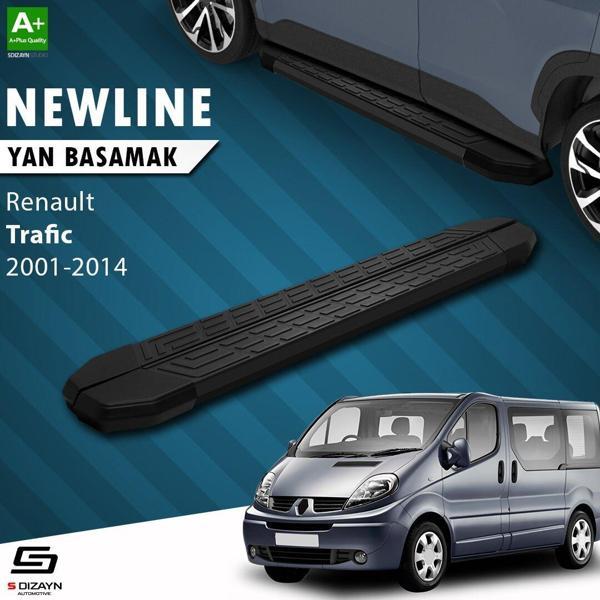 S-Dizayn Renault Trafic 2 Kısa Şase NewLine Siyah Yan Basamak 223 Cm 2001-2014 A+ Kalite - Image 1