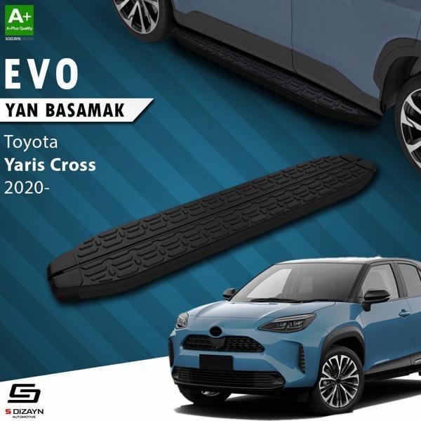 S-Dizayn Toyota Yaris Cross Evo Siyah Yan Basamak 173 Cm 2020 Üzeri A+ Kalite - Image 1