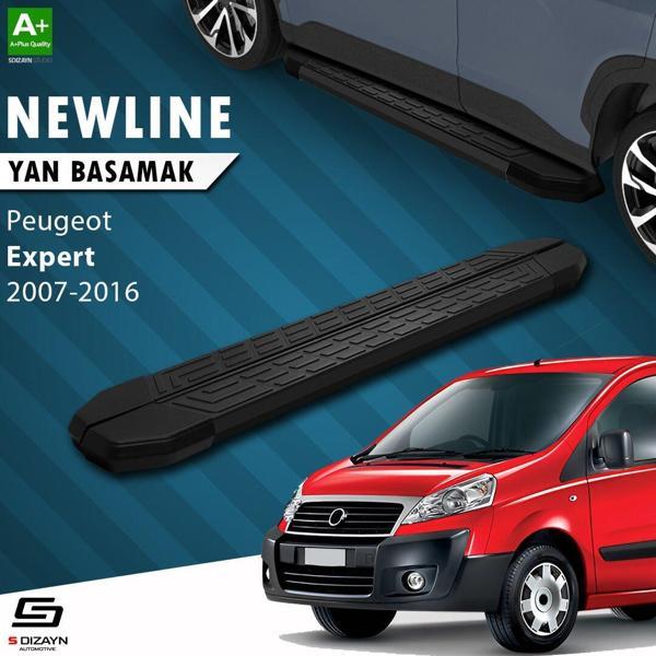 S-Dizayn Peugeot Expert 2 Uzun Şase NewLine Siyah Yan Basamak 223 Cm 2007-2016 A+ Kalite - Image 1