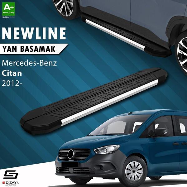 S-Dizayn Mercedes Citan Uzun Şase NewLine Krom Yan Basamak 223 Cm 2012-2021 A+ Kalite - Image 1