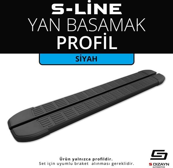 S-Dizayn S-Line Siyah Yan Basamak Profil 183 Cm Etekli 36lık - Image 1