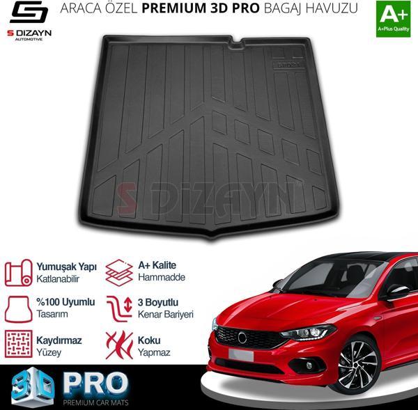 S-Dizayn Fiat Egea HB 3D Pro Bagaj Havuzu 2016 Üzeri A+ Kalite - Image 1