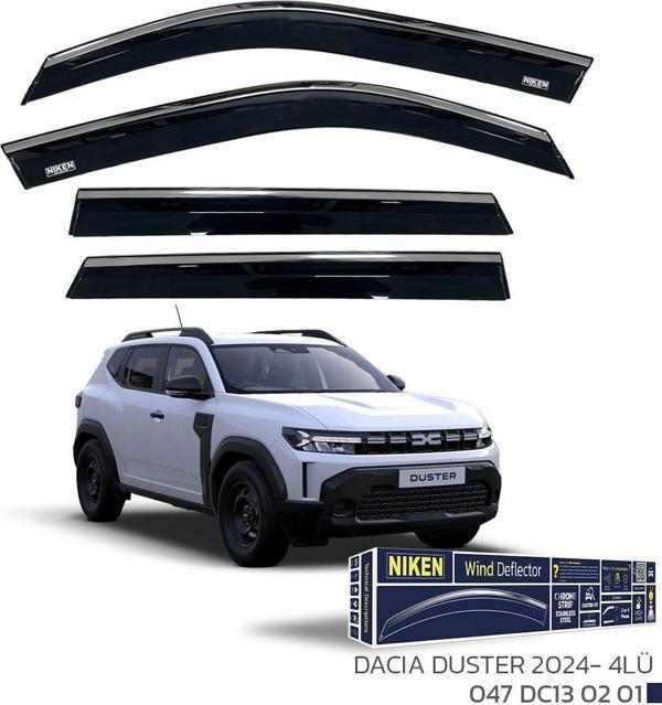 RENAULT DUSTER 2024 - KROMLU CAM RÜZGARLIĞI 4LÜ - Image 1