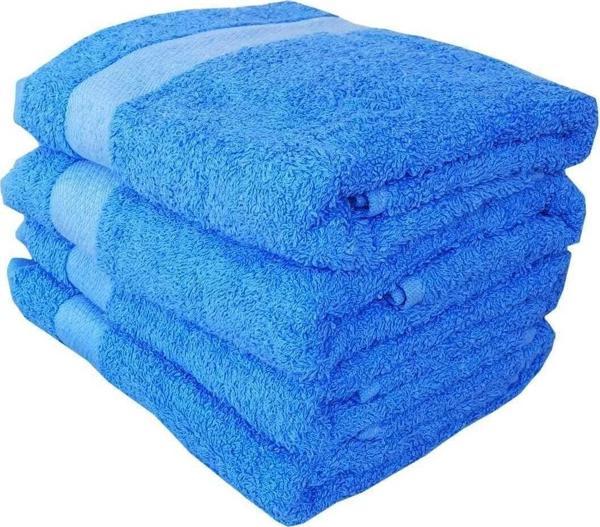 4 lü El Yüz %100 Pamuklu Havlu Seti Dry Mavi - Image 1