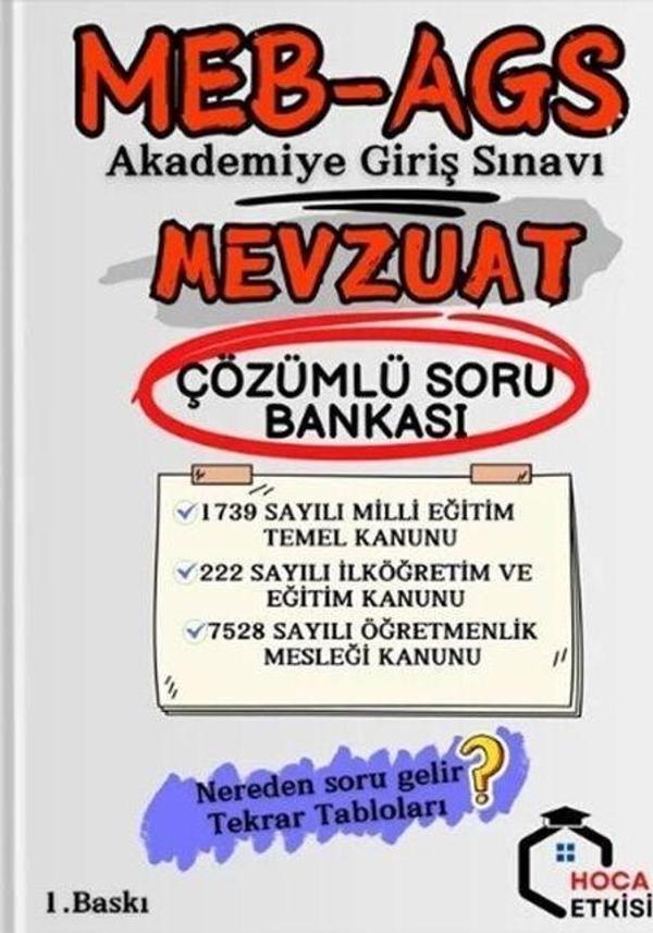 MEB AGS Mevzuat Çözümlü Soru Bankası Hoca Etkisi - İndeks Akademi Yayıncılık - Image 1