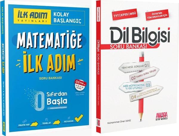 İlk Adım Yayınları Matematiğe İlk Adım ve AKM Dil Bilgisi Soru Bankası Seti 2 Kitap - İlk Adım Yayınları - Image 1