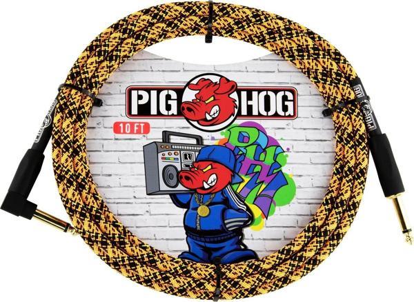 Pig Hog Vintage Series 1/4 Enstrüman Kablosu (Orange Graffiti 3 Metre Straight - Right-angle) - Image 1