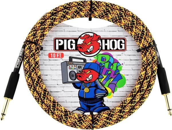 Pig Hog Vintage Series 1/4 Enstrüman Kablosu (Orange Graffiti 3 Metre Straight - Straight) - Image 1