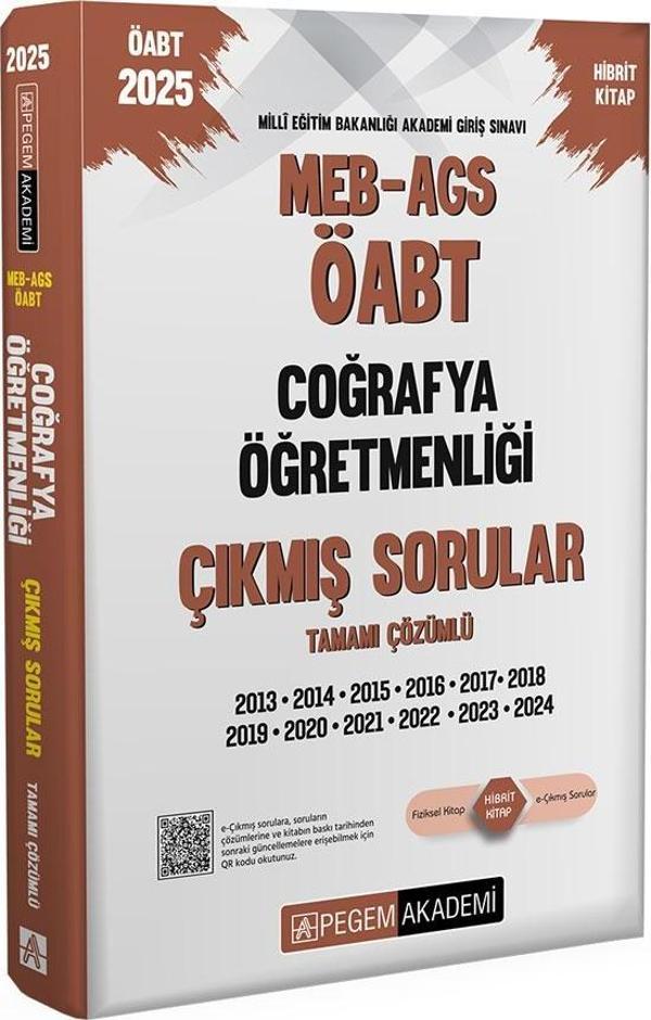 2025 MEB-AGS-ÖABT Coğrafya Öğretmenliği Çıkmış Sorular - Pegem Akademi Yayıncılık - Image 1