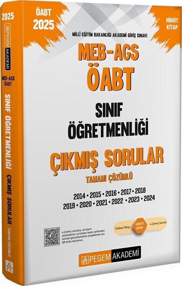 2025 MEB-AGS-ÖABT Sınıf Öğretmenliği Tamamı Çözümlü Çıkmış Sorular - Pegem Akademi Yayıncılık - Image 1