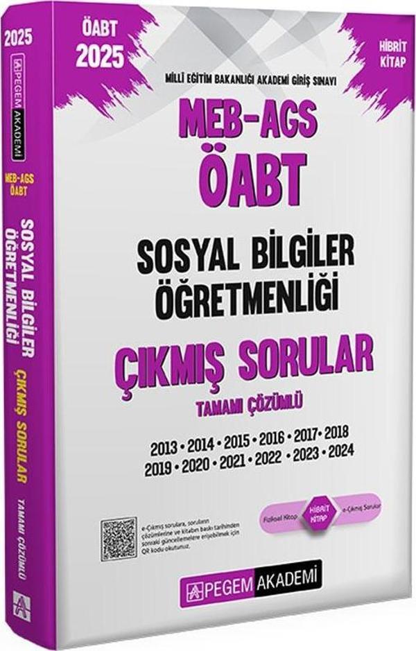 2025 MEB-AGS-ÖABT Sosyal Bilgiler Öğretmenliği Çıkmış Sorular - Pegem Akademi Yayıncılık - Image 1