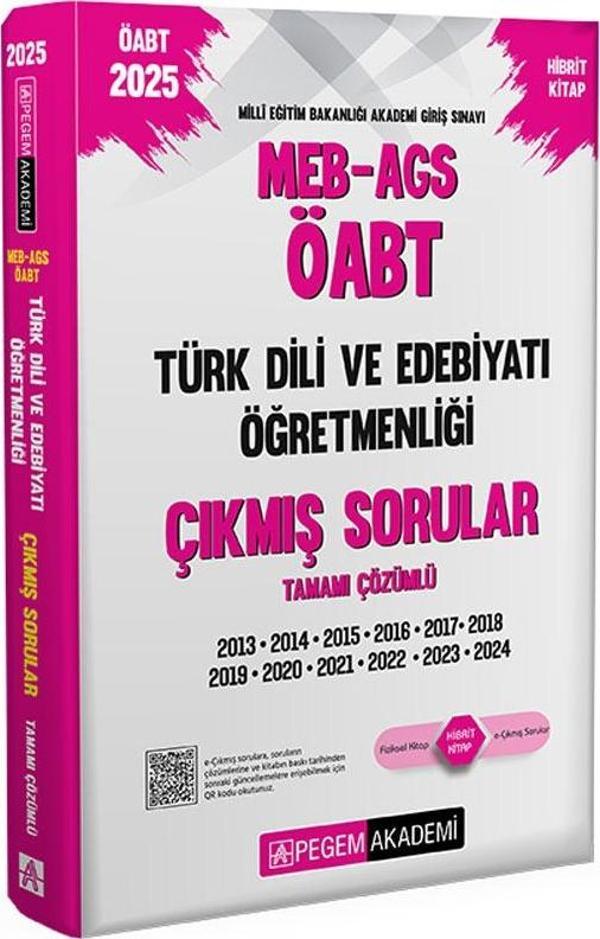 2025 MEB-AGS-ÖABT Türk Dili ve Edebiyatı Öğretmenliği Çıkmış Sorular - Pegem Akademi Yayıncılık - Image 1