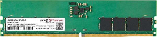 Transcend 16GB(1x16GB) 4800Mhz Udimm DDR5 CL40 Ram (JM4800ALE-16G) - Image 1