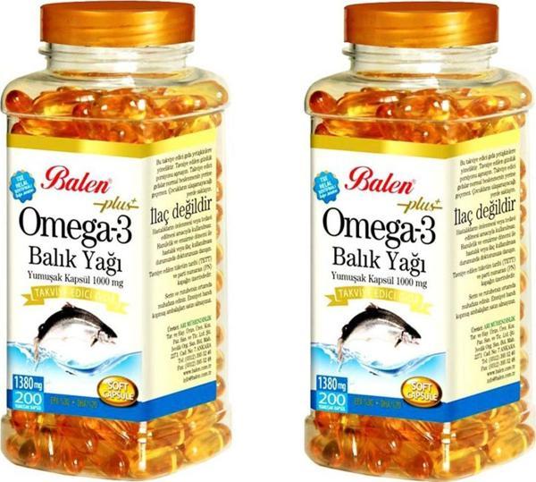 Balen Omega 3 Balık Yağı 1380 Mg 200 Adet X 2 Adet - Image 1