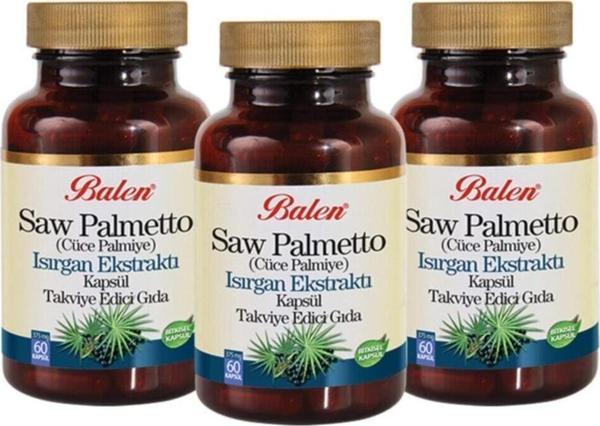 Balen Saw Palmetto Cüce Palmiye Isırgan Ekstraktı 60 Kapsül X 3 Adet - Image 1