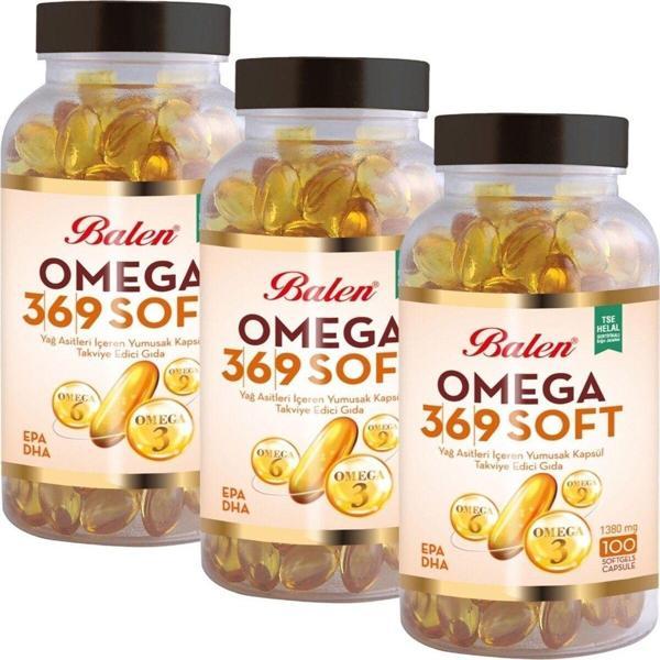 Balen 3 Adet Omega 3-6-9 1380 Mg 100 Kapsül - Image 1