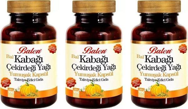 Balen Kabak Çekirdeği Yağı Kapsülü 1380 Mg 3X100 Adet - Image 1