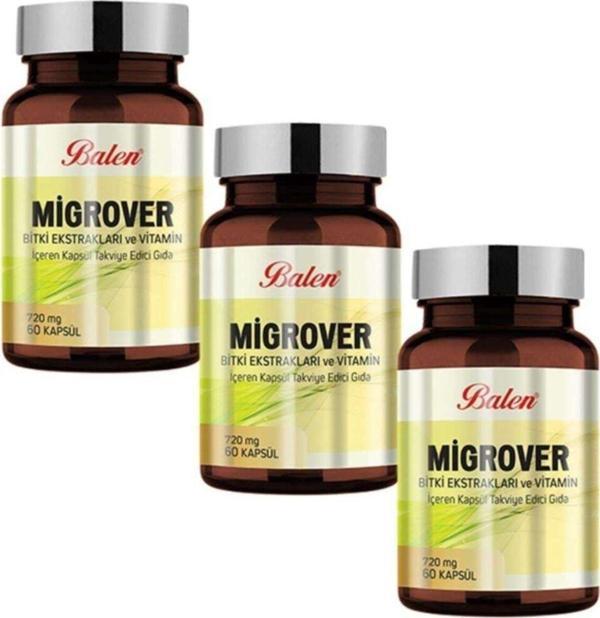 Balen Migrover Bitki Eks. Ve Vitamin Içeren Kapsül 720Mg*60 3 Adet - Image 1