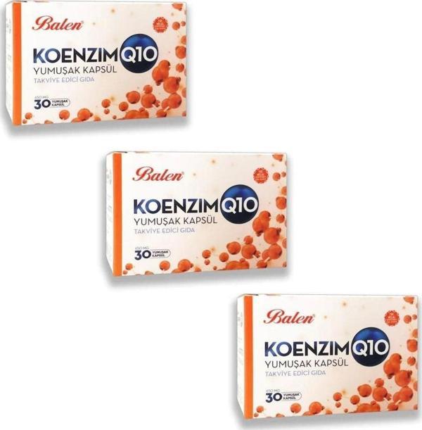 Balen Koenzim Q10 650 Mg 30 Yumuşak Kapsül X 3 Adet - Image 1