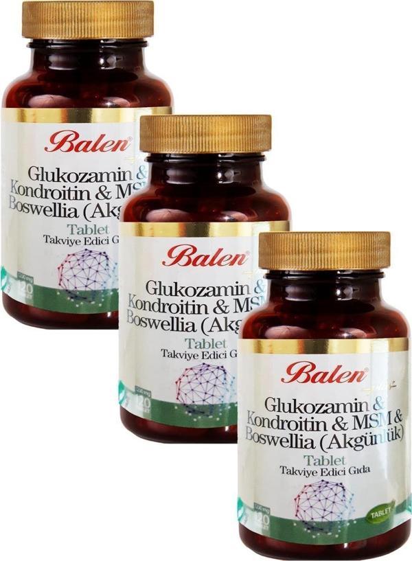 Balen Glukozamin Kondroitin Msm Boswelia 1200 Mg 120 Tab. 3 Adet - Image 1