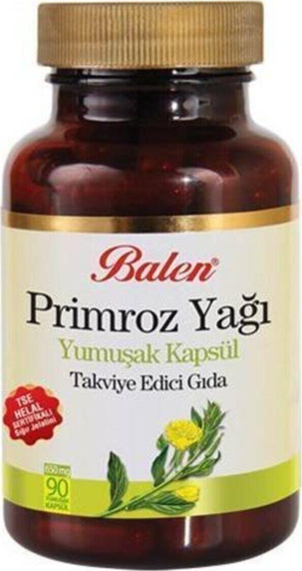 Balen Primroz Yağı Evening Primrose Çuha Çiçeği Kapsül 90 X 650 Mg - Image 1