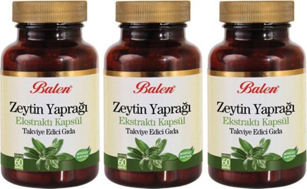 Balen Zeytin Yaprağı Ekstraktı 60 Kapsül 3 Adet - Image 1