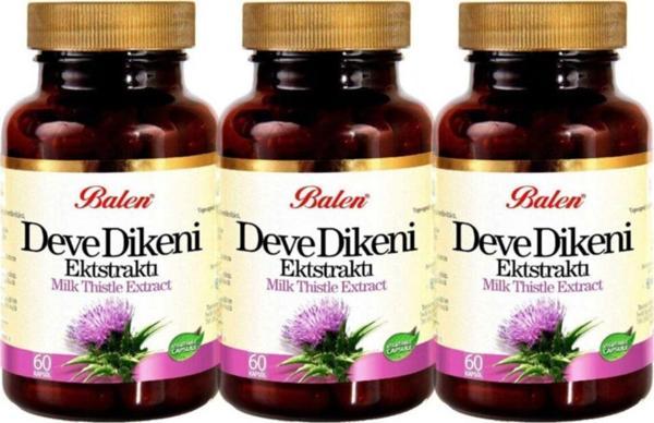 Balen Deve Dikeni Ekstarktı Milk Thistle 300 Mg 60 Kapsül 3 Adet - Image 1