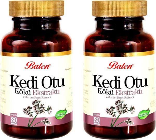 Balen Kedi Otu Kökü Ekstraktı (Valerian Root) 375 Mg 80 Kapsül 2 Adet - Image 1