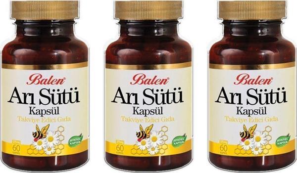 Balen Arı Sütü Kapsül 375 Mg 60 Kapsül 3 Adet - Image 1