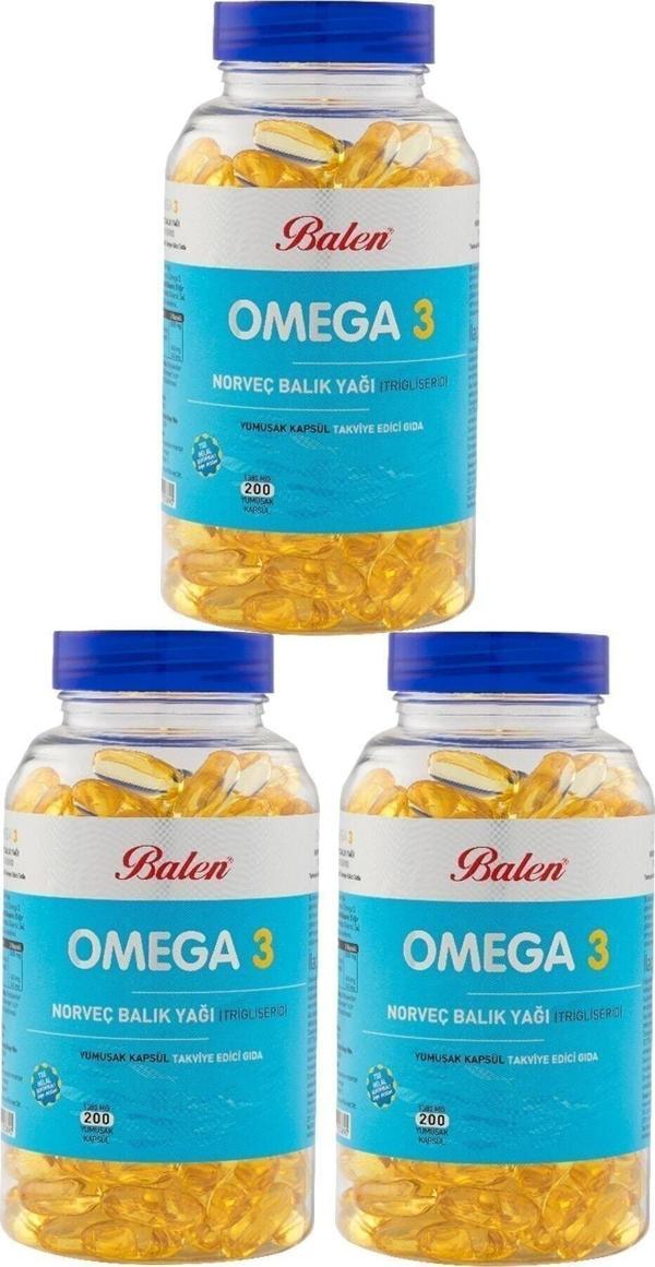 Balen Omega 3 Norveç Balık Yağı ( ) 200 Yk 3 Adet - Image 1