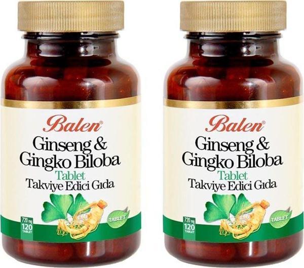 Balen Ginseng & Ginkgo Biloba 720 Mg 120 Tablet X 2 Adet - Image 1