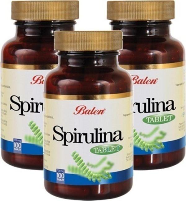 Balen 3 Adet Spirulina Tablet 100 Adet 700 Mg Yosun Hapı - Image 1