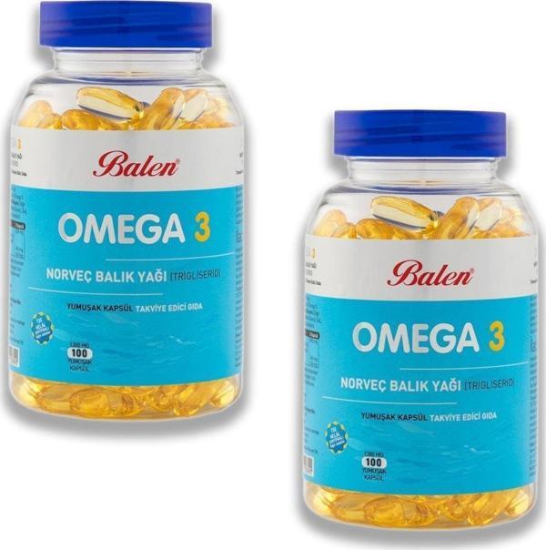 Balen Omega 3 Norveç Balık Yağı 1380 Mg 100 Kapsül X 2 Adet - Image 1