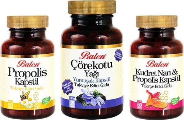 Balen Cörekotu Yağı Kapsül Propolis Kapsül Kudret Narı Kapsül - Image 1