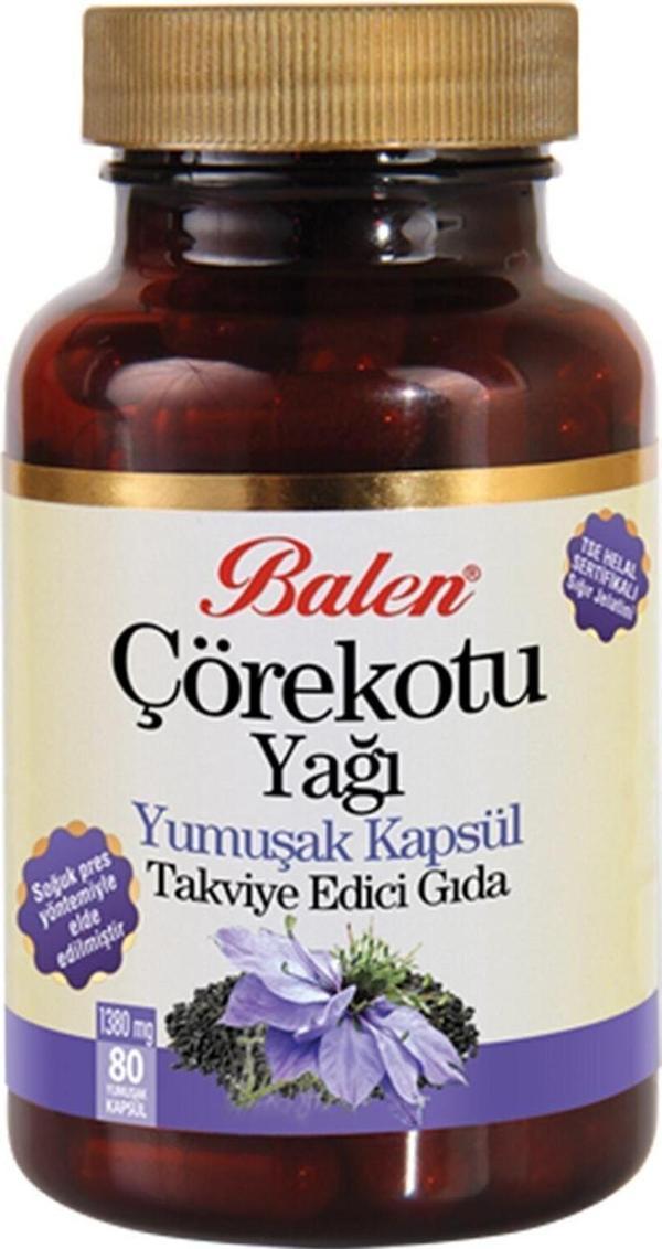 Balen Çörekotu Yağı Yumuşak Kapsül Çörek Otu 1000 Mg 80 Kapsül - Image 1