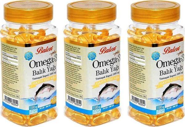 Balen Omega 3 Balık Yağı 1380 Mg 100 Yumuşak Kapsül 3 Adet - Image 1