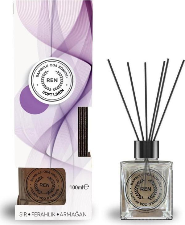Ren Soft Linen Bambu Çubuklu Oda Kokusu 100 Ml Reed Diffuser - Image 1