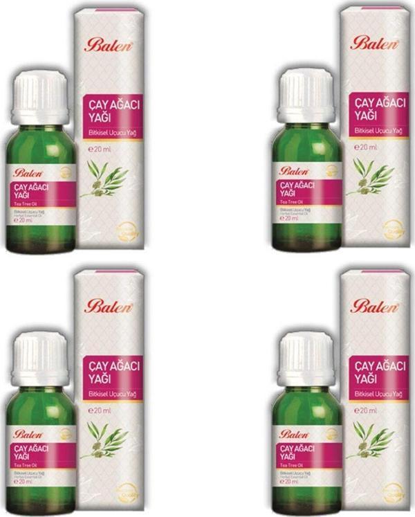 Balen Çay Ağacı Yağı-Hint Defnesi Yağı (Distilasyon) 20 Ml 4 Adet - Image 1