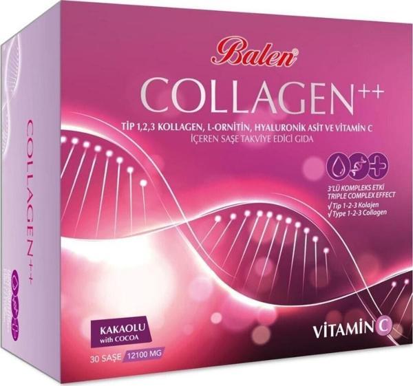Balen Collagen Tip 1 2 3 Lornitin Hyaluronik Asit C Vitamini 30 Şase 12100Mg - Image 1