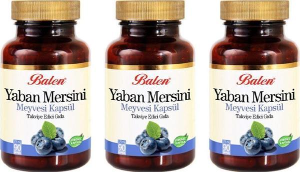 Balen Yaban Mersini Meyvesi 375 Mg 90 Kapsül 3 Adet - Image 1