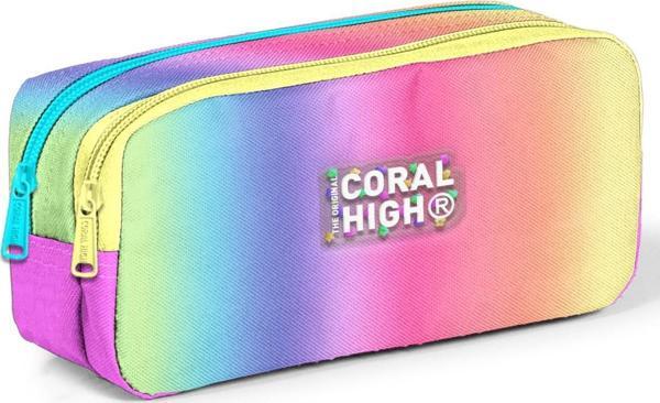 Coral High Kids Renk Geçişli Desenli İki Bölmeli Kalem Çantası 22143 - Image 1