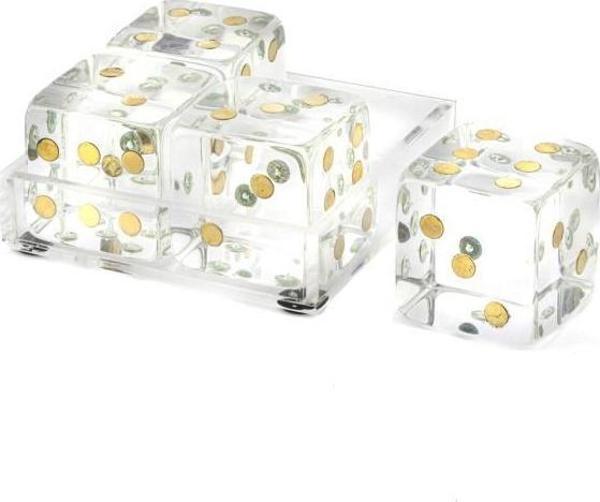 Mikasa Moor Clear Akrilik Dek 4lü Zar Seti 11x11x6cm - Image 1