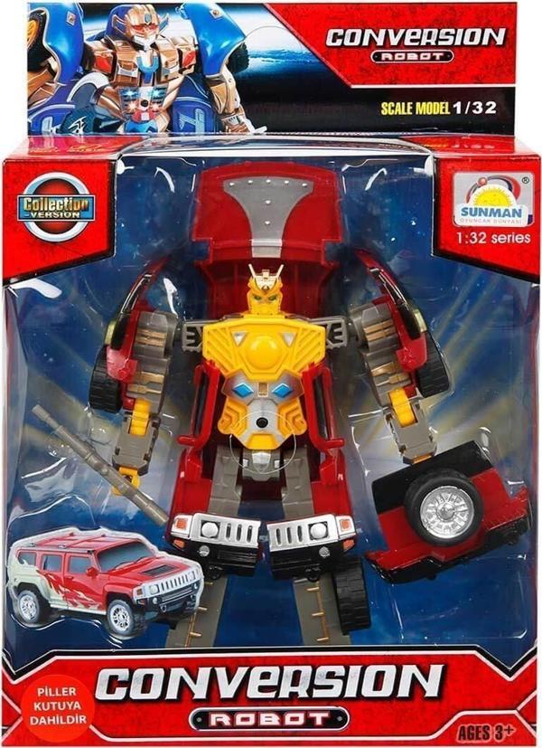 81234 Sunman, 1:32 Sesli ve Işıklı Dönüşebilen Robot - Image 1