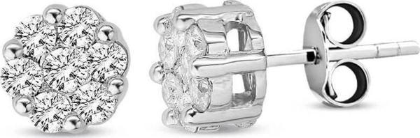 Lilarote Pırlanta 0.80 Ct Papatya Model Coronet Pırlanta Küpe - Image 1