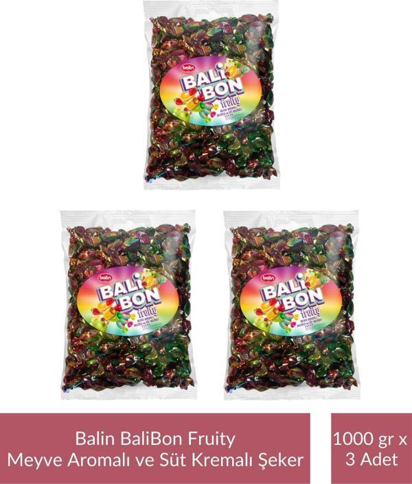 Balin Balibon Fruity Meyve Aromalı Dolgulu Şeker 1000 gr x 3 Adet - Image 1