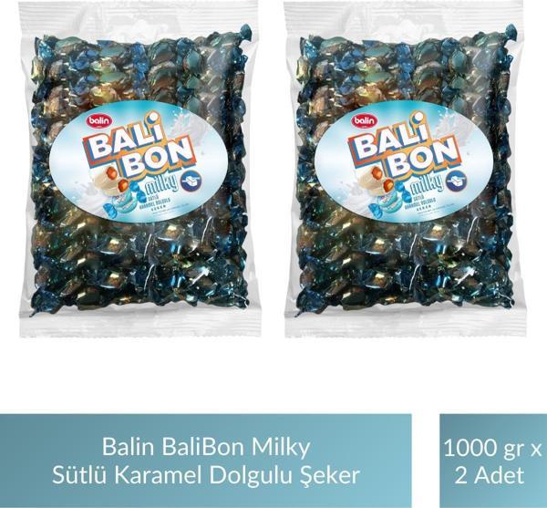 Balin Balibon Milky Sütlü Karamel Dolgulu Şeker 1000 gr x 2 Adet - Image 1