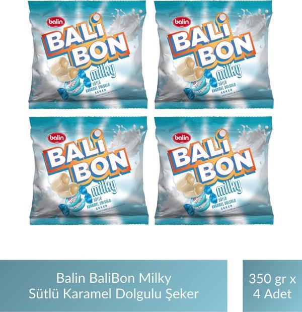 Balin Balibon Milky Sütlü Karamel Dolgulu Şeker 350 gr x 4 Adet - Image 1