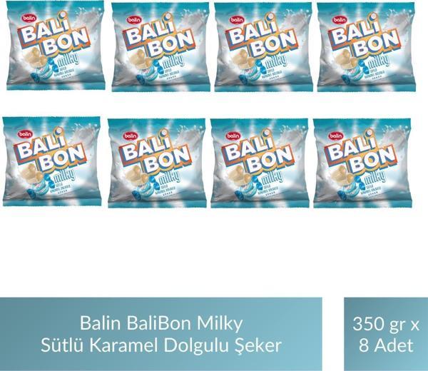 Balin Balibon Milky Sütlü Karamel Dolgulu Şeker 350 gr x 8 Adet - Image 1
